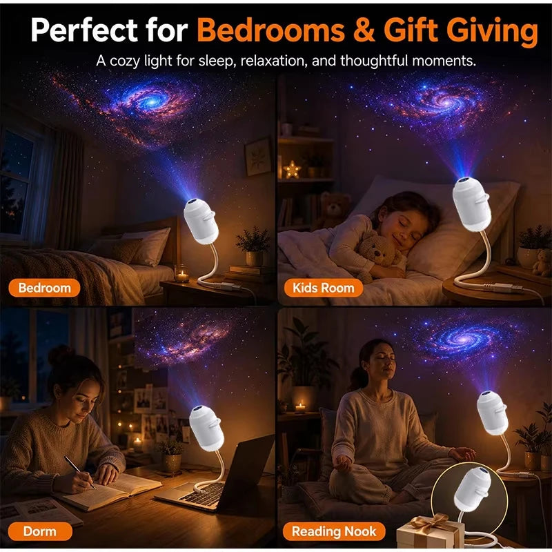 Proyector de estrellas galaxia con múltiples modos de luz, MyGiftBox