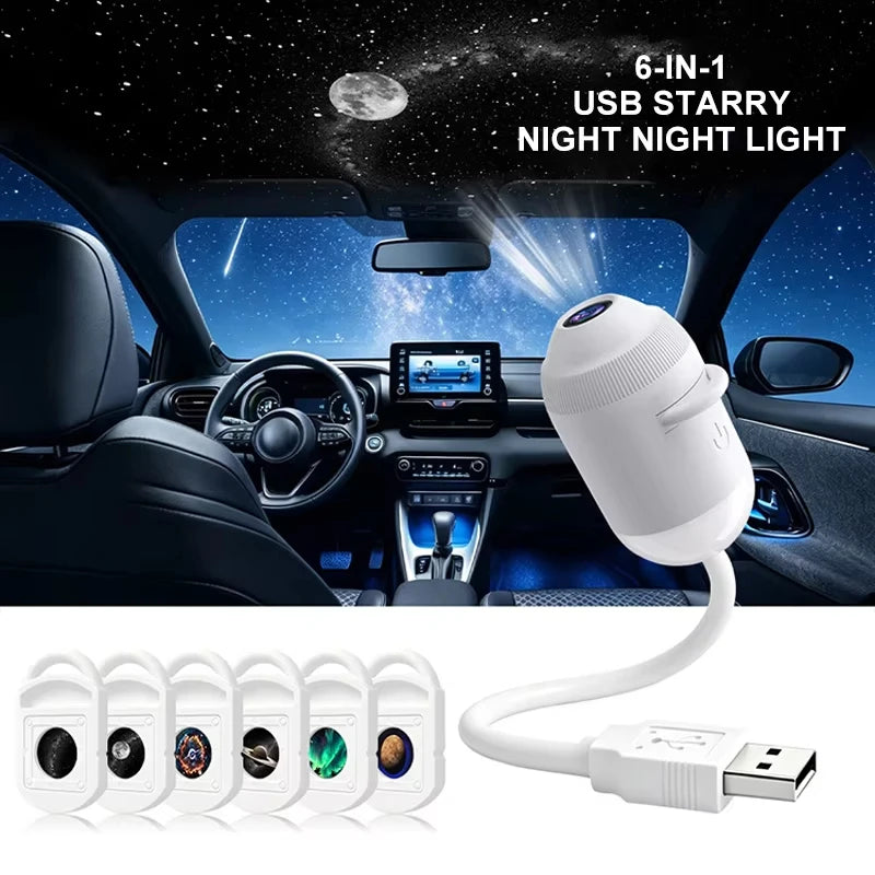 Proyector de estrellas galaxia MyGiftBox, conexión USB fácil"