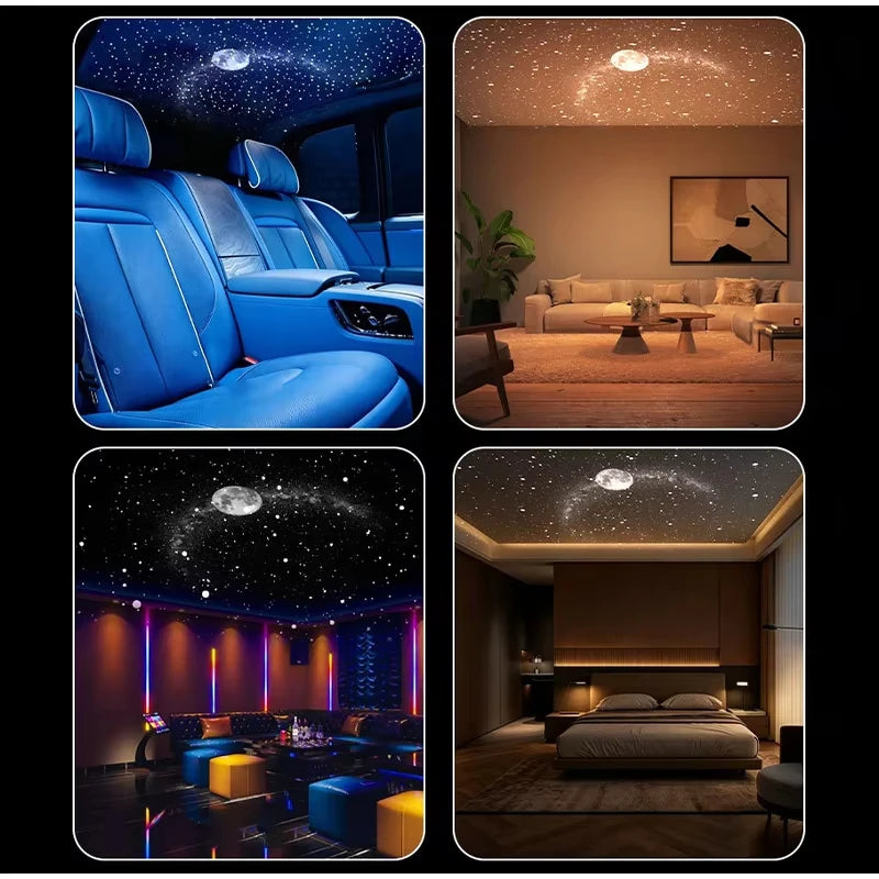Proyector de estrellas galaxia iluminando el cuarto, efecto cielo estrellado MyGiftBox